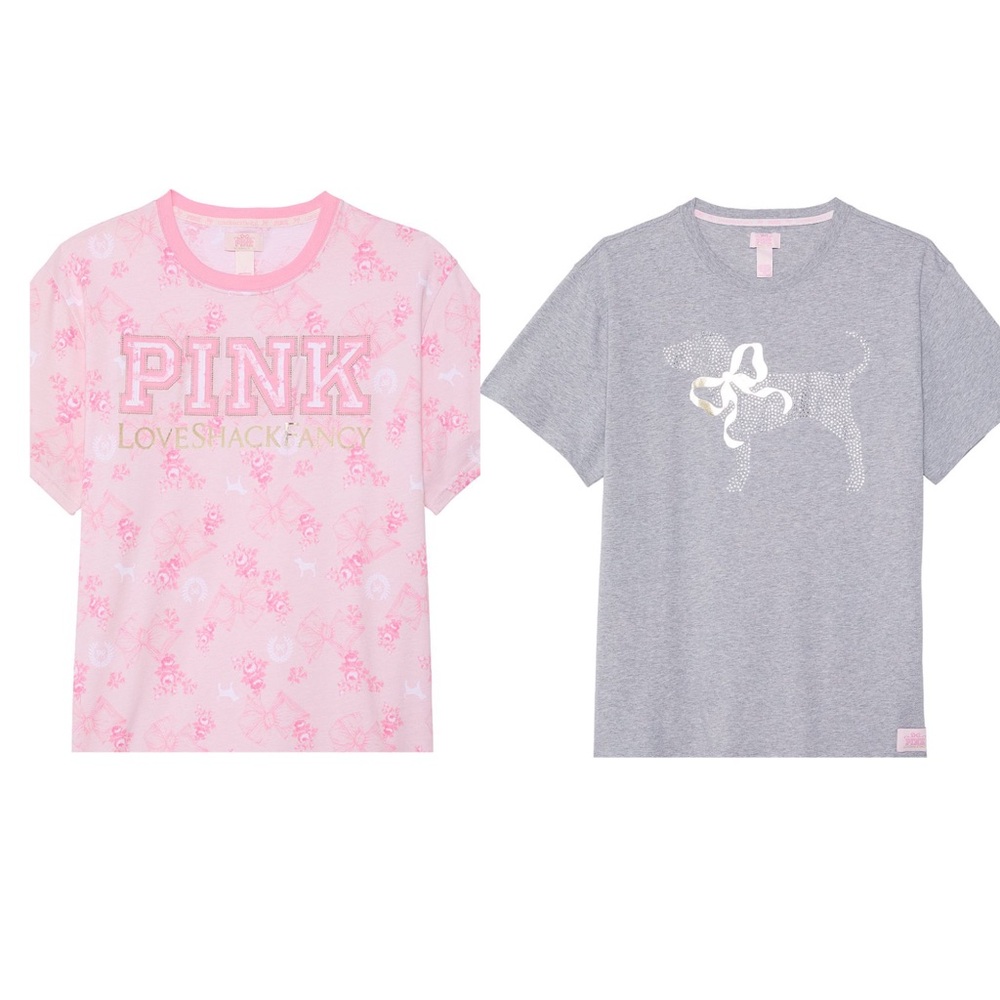 NWOT VS PINK LOVESHACKFANCY TEES XXL